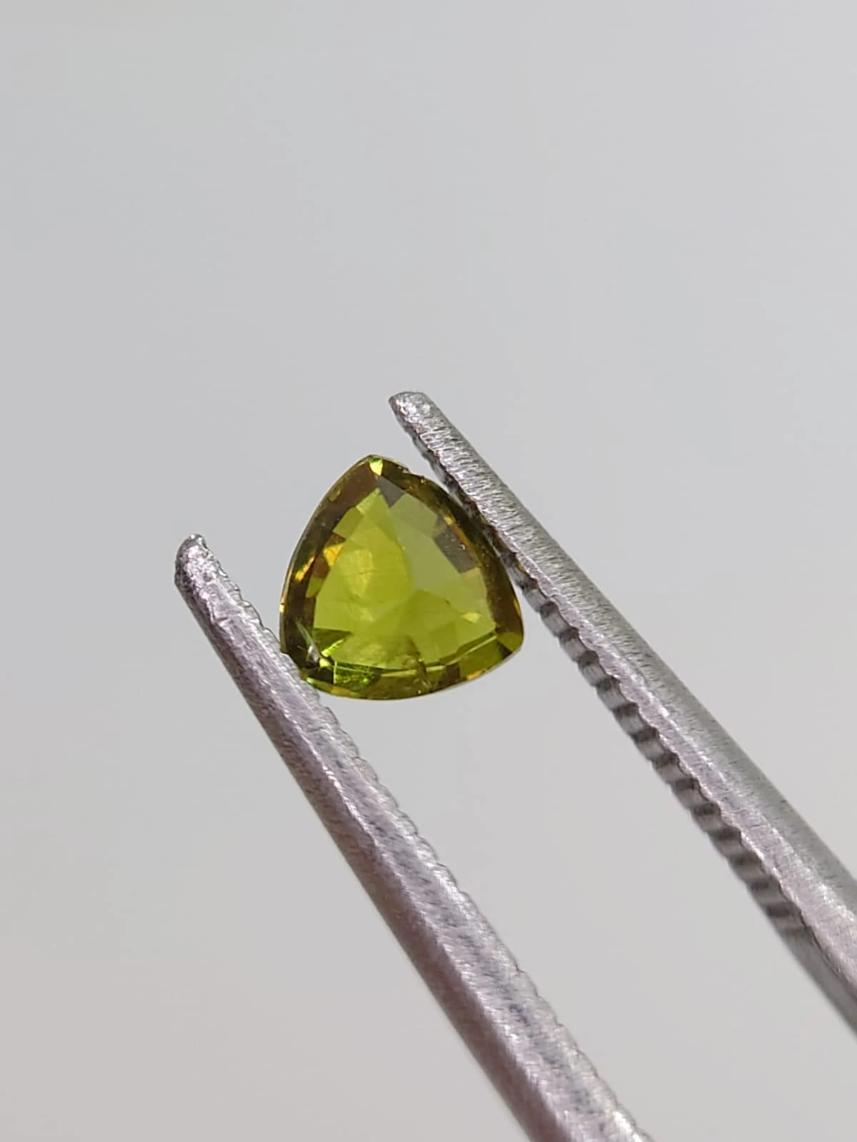 0.46ct Triangular shape Demantoid Garnet From Pakistan — view 6